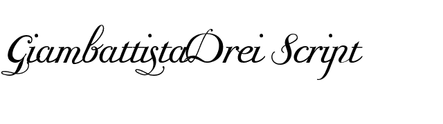 GiambattistaDrei Script font preview