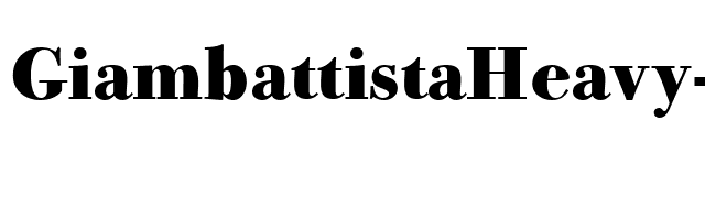 GiambattistaHeavy-Regular font preview