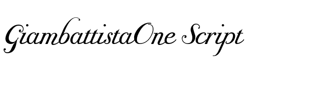 GiambattistaOne Script font preview