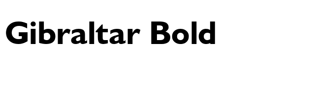 Gibraltar Bold font preview