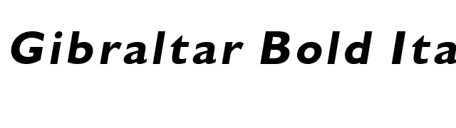 Gibraltar Bold Italic font preview