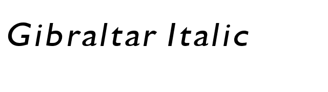 Gibraltar Italic font preview