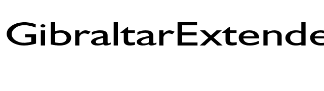 GibraltarExtended font preview