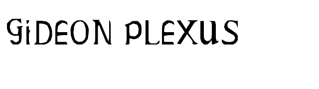 Gideon Plexus font preview