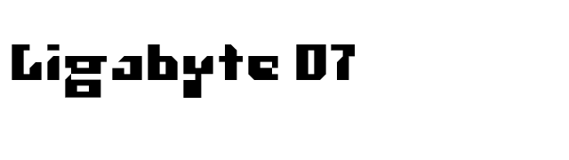 Gigabyte 07 font preview