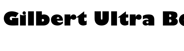 Gilbert Ultra Bold font preview