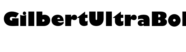 GilbertUltraBold font preview