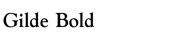 Gilde Bold font preview