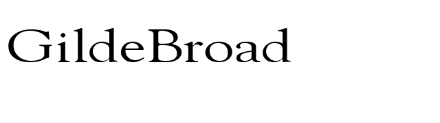 GildeBroad font preview