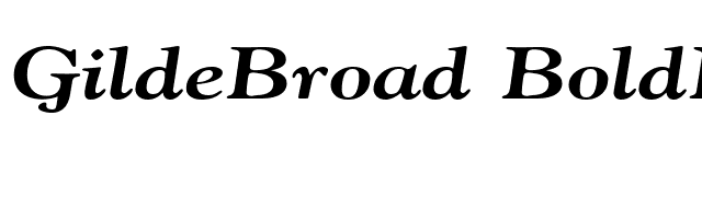 GildeBroad BoldItalic font preview