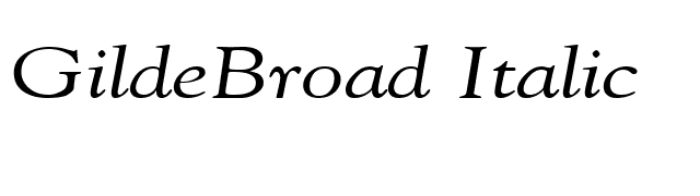 GildeBroad Italic font preview