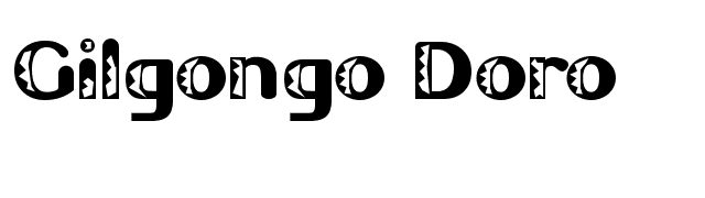 Gilgongo Doro font preview