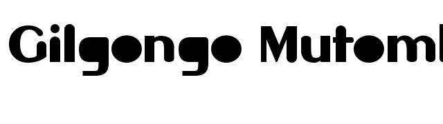 Gilgongo Mutombo font preview