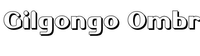 Gilgongo Ombre font preview