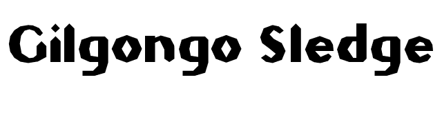 Gilgongo Sledge font preview