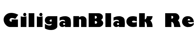 GiliganBlack Regular font preview