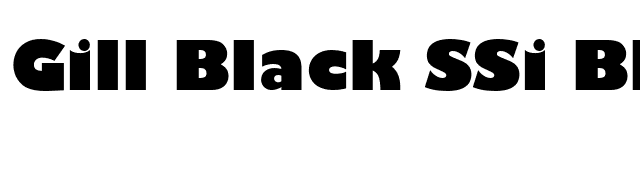 Gill Black SSi Black font preview