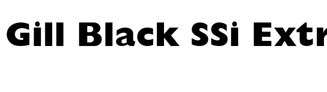 Gill Black SSi Extra Bold font preview