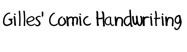 Gilles' Comic Handwriting font preview