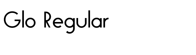 Glo Regular font preview