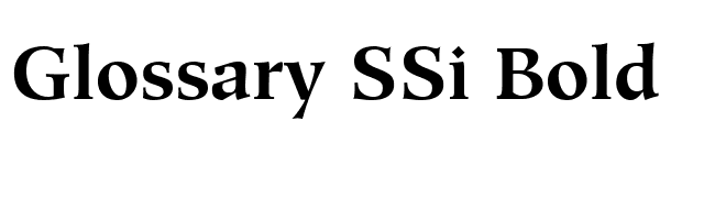 Glossary SSi Bold font preview