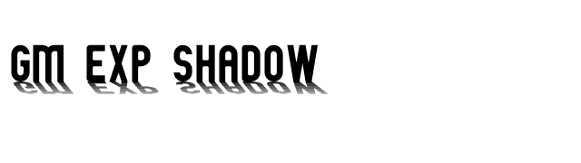 GM Exp Shadow font preview