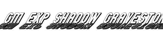 GM Exp Shadow Gravestone2 font preview