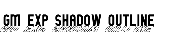 GM Exp Shadow outline font preview