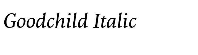 Goodchild Italic font preview