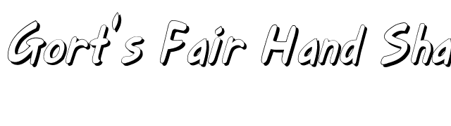 Gort's Fair Hand Shadow font preview