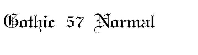 Gothic 57 Normal font preview