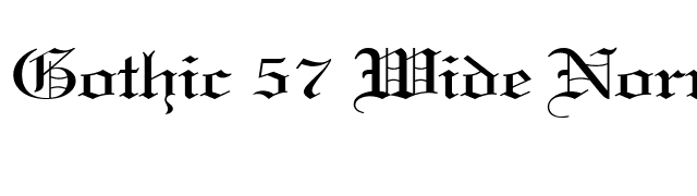 Gothic 57 Wide Normal font preview