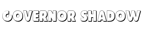 Governor Shadow font preview