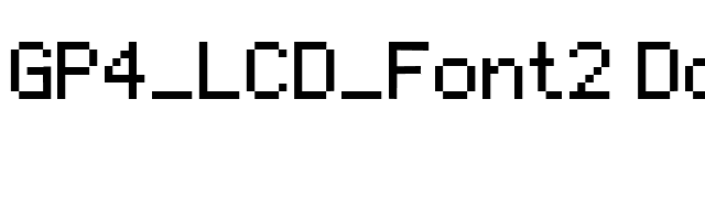 GP4_LCD_Font2 Dot Matrix font preview