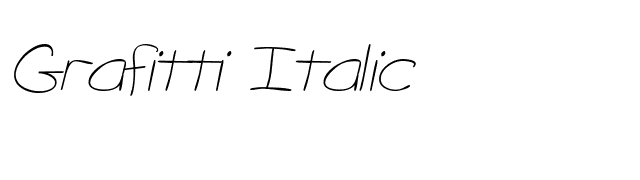 Grafitti Italic font preview