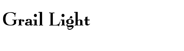 Grail Light font preview