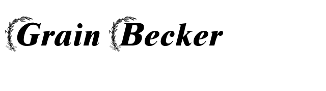 Grain Becker font preview