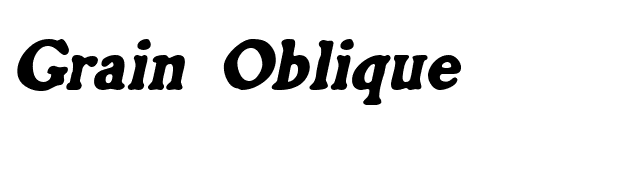 Grain Oblique font preview