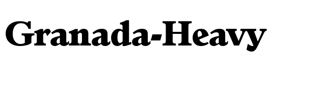 Granada-Heavy font preview