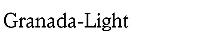 Granada-Light font preview