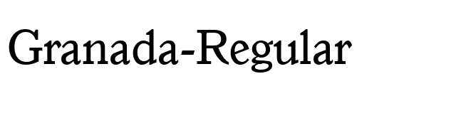 Granada-Regular font preview