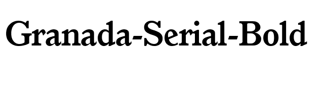 Granada-Serial-Bold font preview