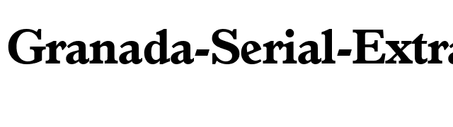 Granada-Serial-ExtraBold-Regular font preview