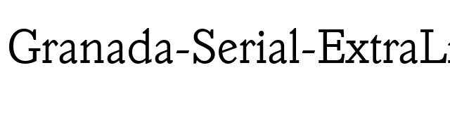 Granada-Serial-ExtraLight-Regular font preview