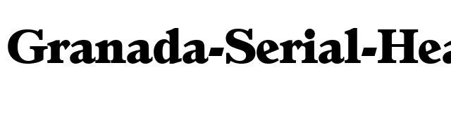 Granada-Serial-Heavy-Regular font preview