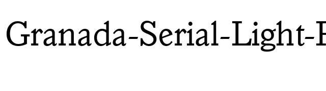 Granada-Serial-Light-Regular font preview