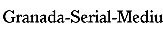 Granada-Serial-Medium-Regular font preview