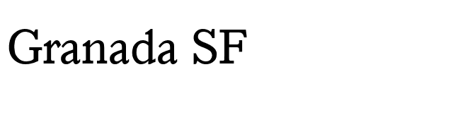 Granada SF font preview