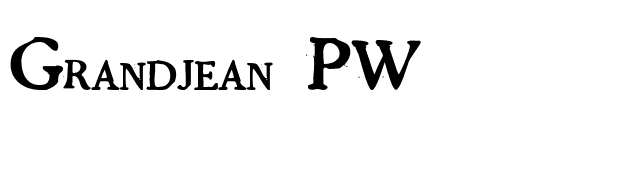 Grandjean PW font preview