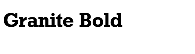 Granite Bold font preview